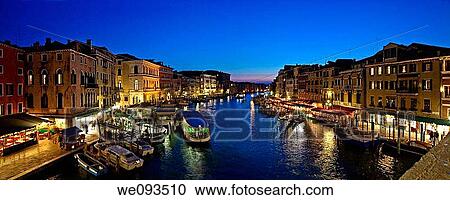 The Grand Canal at night, Venice, Italy View Large Photo Image Stock Image - The Grand Canal at night, Venice, Italy. Fotosearch