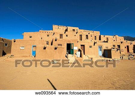The North House, Taos Pueblo, New Mexico View Large Photo Image Picture - The North House, Taos Pueblo, New Mexico. Fotosearch