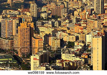 The urban maze of Monte Carlo, Principality of Monaco View Large Photo Image Stock Photo - The urban maze of Monte Carlo, Principality of Monaco. Fotosearch