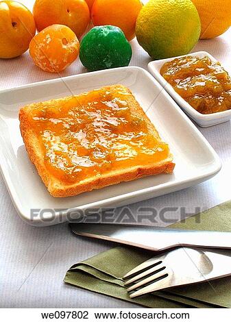 Toast wiht plum jam View Large Photo Image Stock Image - Toast wiht plum jam. Fotosearch