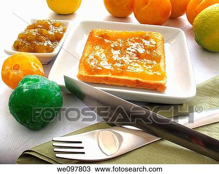 Toast with plum jam View Large Photo Image Stock Image - Toast with plum jam. Fotosearch