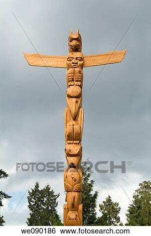 totem pole in Stanley Park, Vancouver, BC, Canada View Large Photo Image Stock Photograph - totem pole in Stanley Park, Vancouver, BC, Canada. Fotosearch