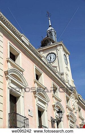 Town Hall at Plaza de Cervantes, Alcalß de Henares Madrid, Spain View Large Photo Image Stock Image - Town Hall at Plaza de Cervantes, Alcalß de Henares Madrid, Spain. Fotosearch