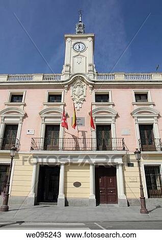 Town Hall at Plaza de Cervantes, Alcalß de Henares Madrid, Spain View Large Photo Image Stock Image - Town Hall at Plaza de Cervantes, Alcalß de Henares Madrid, Spain. Fotosearch