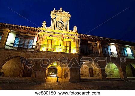 Town Hall in Plaza de Espa±a, Santo Domingo de la Calzada. La Rioja, Spain View Large Photo Image Stock Image - Town Hall in Plaza de Espa±a, Santo Domingo de la Calzada. La Rioja, Spain. Fotosearch