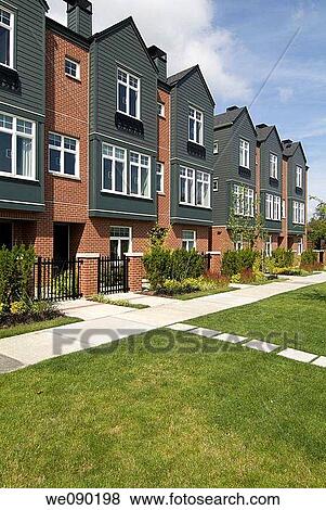 townhouses in Vancouver, BC, Canada View Large Photo Image Stock Photo - townhouses in Vancouver, BC, Canada. Fotosearch