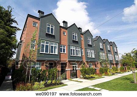 townhouses, Vancouver, BC, Canada View Large Photo Image Stock Photo - townhouses, Vancouver, BC, Canada. Fotosearch