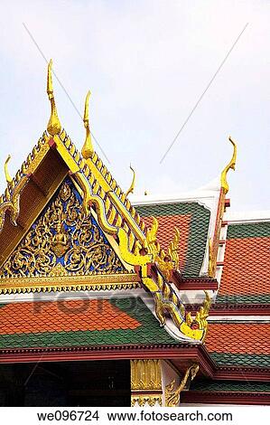 Traditional structures decorated in gold at the Grand Palace in Bangkok Thailand View Large Photo Image Picture - Traditional structures decorated in gold at the Grand Palace in Bangkok Thailand. Fotosearch