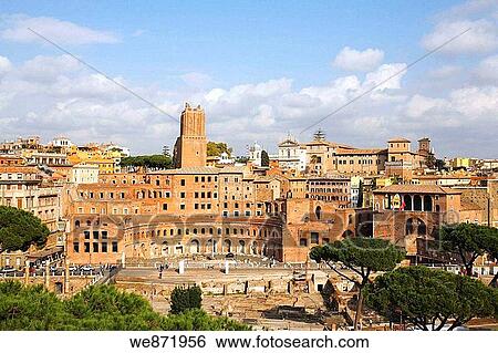 Trajan's Forum and Markets, Rome, Italy View Large Photo Image Stock Photograph - Trajan's Forum and Markets, Rome, Italy. Fotosearch