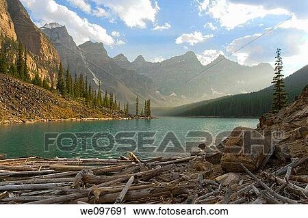travel destination moraine lake with mountains and reflection in canadian yoho national park View Large Photo Image Stock Image - travel destination moraine lake with mountains and reflection in canadian yoho national park. Fotosearch