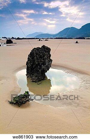 Trengandin beach, Noja, Cantabria, Spain View Large Photo Image Stock Image - Trengandin beach, Noja, Cantabria, Spain. Fotosearch
