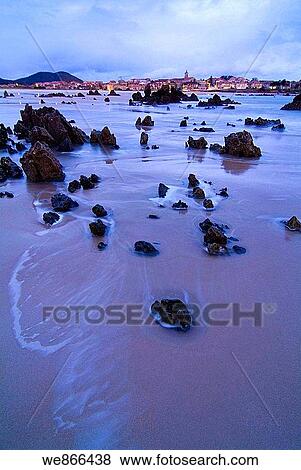 Trengandin beach, Noja, Cantabria, Spain View Large Photo Image Stock Photo - Trengandin beach, Noja, Cantabria, Spain. Fotosearch
