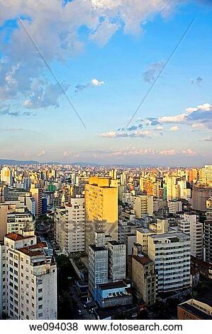 Twilight in the city of Sao Paulo Brazil View Large Photo Image Stock Photo - Twilight in the city of Sao Paulo Brazil. Fotosearch