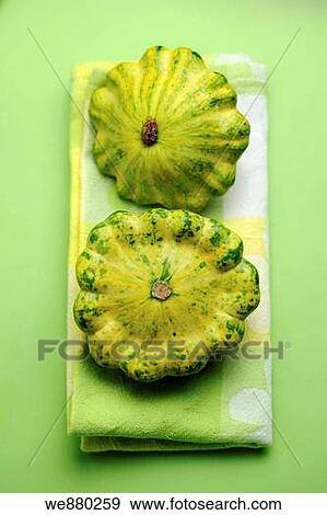 Two patty pan squashes View Large Photo Image Stock Photo - Two patty pan squashes. Fotosearch