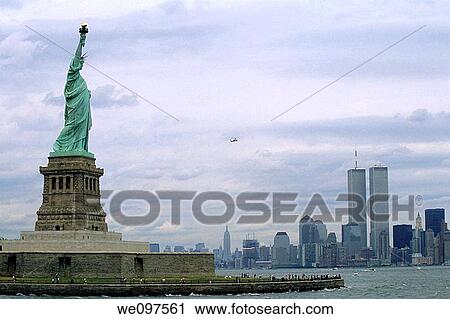 Usa new york manhattan and the statue of liberty in 1988 View Large Photo Image Stock Image - Usa new york manhattan and the statue of liberty in 1988. Fotosearch
