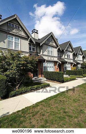 Stock Photograph - Vancouver, BC, townhouses. Fotosearch