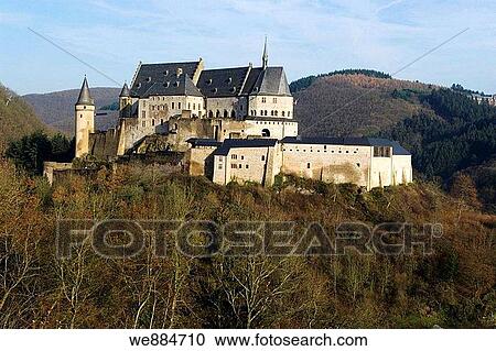 Stock Image - Vianden castle, 2006 november. Fotosearch