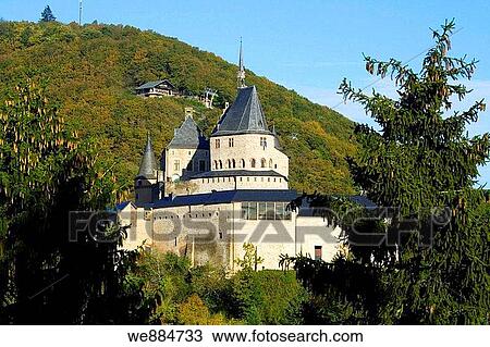Stock Image - Vianden castle, Luxembourg 2006 october. Fotosearch