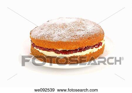 Victoria Sponge Cake View Large Photo Image Stock Photo - Victoria Sponge Cake. Fotosearch