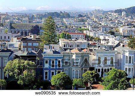 Victorian Houses View Large Photo Image Stock Photography - Victorian Houses. Fotosearch
