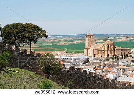 View from the castle. Belmonte, Cuenca province, Castilla La Mancha, Spain. View Large Photo Image Stock Image - View from the castle. Belmonte, Cuenca province, Castilla La Mancha, Spain.. Fotosearch