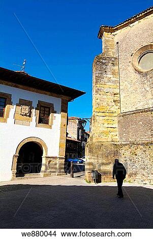 Village of Comillas, Cantabria. Spain. View Large Photo Image Picture - Village of Comillas, Cantabria. Spain.. Fotosearch