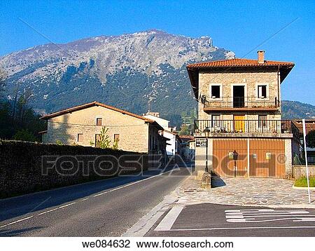 Village of Mallabia. Vizcaya. Basque Country. Spain. View Large Photo Image Stock Image - Village of Mallabia. Vizcaya. Basque Country. Spain.. Fotosearch