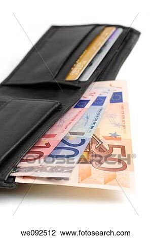 Wallet with euro currency notes View Large Photo Image Stock Image - Wallet with euro currency notes. Fotosearch