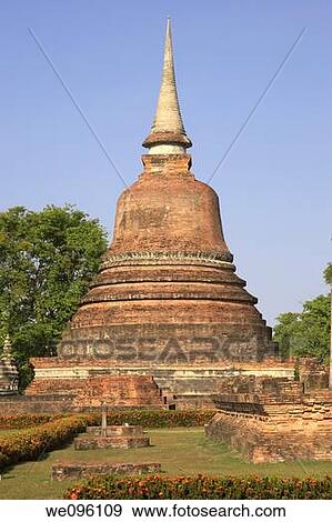 Wat Chana Songkhram, Sukhothai, Thailand View Large Photo Image Stock Photo - Wat Chana Songkhram, Sukhothai, Thailand. Fotosearch