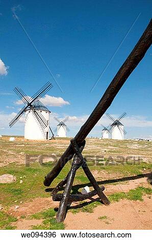 Windmills. Campo de Criptana, Ciudad Real province, Castilla La Mancha, Spain. View Large Photo Image Stock Photograph - Windmills. Campo de Criptana, Ciudad Real province, Castilla La Mancha, Spain.. Fotosearch
