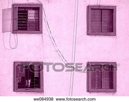 Windows of a residential building, India View Large Photo Image Stock Photo - Windows of a residential building, India. Fotosearch