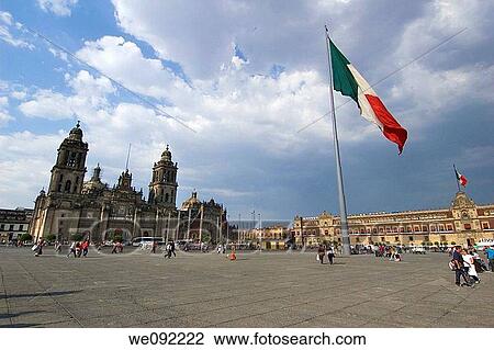 Stock Image - Zocalo Plaza de la Constitucion Ciudad de Mexico. Fotosearch