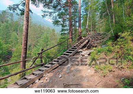 Stock Image - Arshan, Tunkinsky District, Republic of Buryatia, Siberia, Russian Federation, Sayan Mountains. Fotosearch