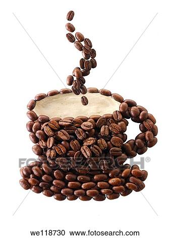 Coffee beans in the shape of a coffee cup Stock Photo View Large Photo Image Stock Image - Coffee beans in the shape of a coffee cup Stock Photo. Fotosearch