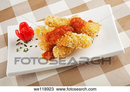 Delicious Cheese Sticks covered with Mozzarella Sauce with clipping path View Large Photo Image Stock Image - Delicious Cheese Sticks covered with Mozzarella Sauce with clipping path. Fotosearch