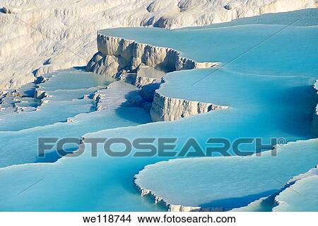 Pictures & Image of Pamukkale Travetine Terrace, Turkey Images of the white Calcium carbonate rock formations View Large Photo Image Picture - Pictures & Image of Pamukkale Travetine Terrace, Turkey Images of the white Calcium carbonate rock formations. Fotosearch