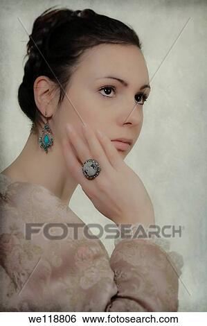 portrait of a woman in a victorian dress View Large Photo Image Stock Photograph - portrait of a woman in a victorian dress. Fotosearch