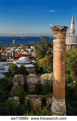 Sokollu Mehmet Pasha mosque and historic ruins of Dervish Halls overlooking the Marmara Sea Istanbul View Large Photo Image Stock Photography - Sokollu Mehmet Pasha mosque and historic ruins of Dervish Halls overlooking the Marmara Sea Istanbul. Fotosearch