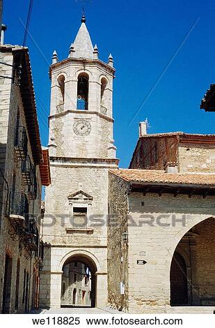 Tower. Cantavieja, Teruel province, Aragon, Spain. View Large Photo Image Stock Photography - Tower. Cantavieja, Teruel province, Aragon, Spain.. Fotosearch