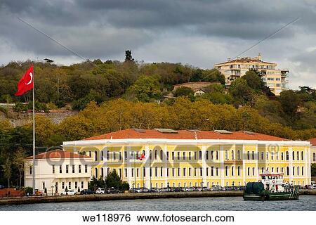 Turkish flag at Galatasaray University in Yildiz on the Bosphorus Strait View Large Photo Image Stock Photograph - Turkish flag at Galatasaray University in Yildiz on the Bosphorus Strait. Fotosearch
