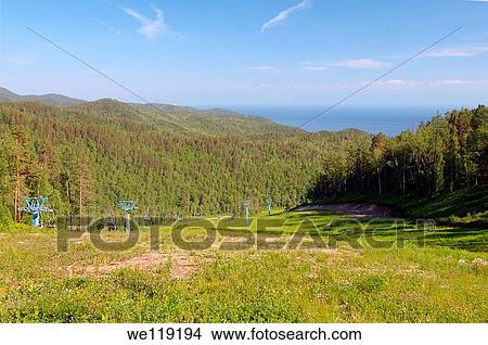 Cable car, settlement Listvyanka, Lake Baikal, Irkutsk region, Siberia, Russian Federation View Large Photo Image Picture - Cable car, settlement Listvyanka, Lake Baikal, Irkutsk region, Siberia, Russian Federation. Fotosearch