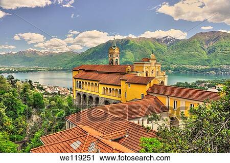Church on the mountain with a lake and snow-capped mountain View Large Photo Image Stock Image - Church on the mountain with a lake and snow-capped mountain. Fotosearch