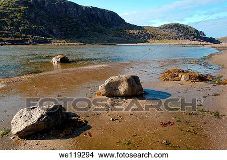 Coastal landscape, Barents Sea, Russia, Arctic View Large Photo Image Picture - Coastal landscape, Barents Sea, Russia, Arctic. Fotosearch