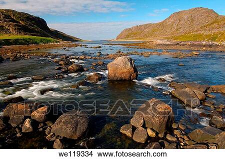 Coastal landscape, Barents Sea, Russia, Arctic View Large Photo Image Picture - Coastal landscape, Barents Sea, Russia, Arctic. Fotosearch