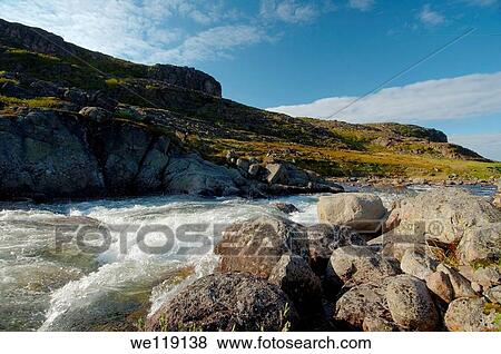 Coastal landscape, Barents Sea, Russia, Arctic View Large Photo Image Stock Photo - Coastal landscape, Barents Sea, Russia, Arctic. Fotosearch