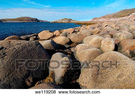 Coastal landscape, Barents Sea, Russia, Arctic View Large Photo Image Stock Photo - Coastal landscape, Barents Sea, Russia, Arctic. Fotosearch