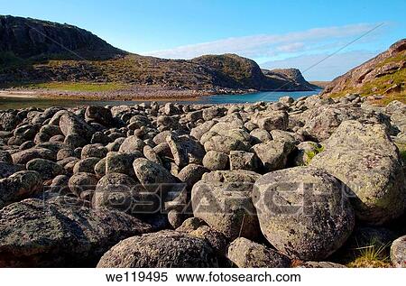 Coastal landscape, Barents Sea, Russia, Arctic View Large Photo Image Stock Photography - Coastal landscape, Barents Sea, Russia, Arctic. Fotosearch