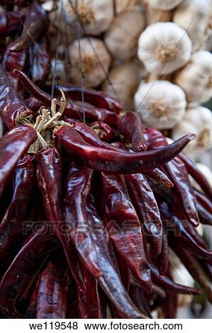 Garlics and peppers in Logrono, La Rioja, Spain View Large Photo Image Stock Photo - Garlics and peppers in Logrono, La Rioja, Spain. Fotosearch