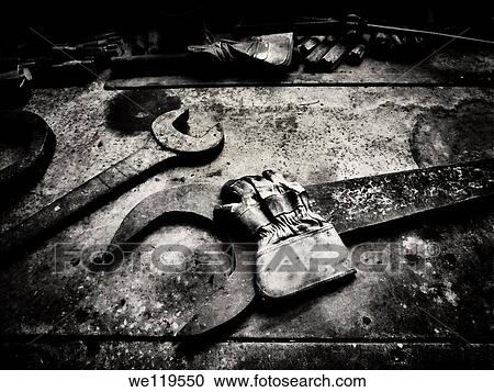 Heavy Industry detail: Gloves and Wrench View Large Photo Image Stock Image - Heavy Industry detail: Gloves and Wrench. Fotosearch