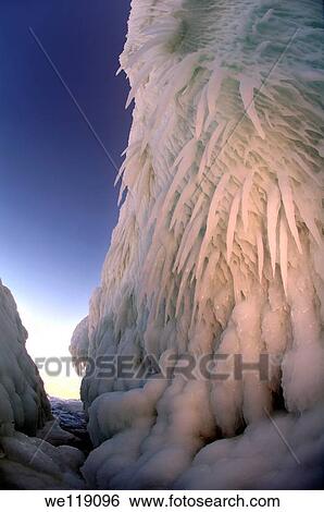Stock Photograph - Ice cave on Olkhon island, Lake Baikal, Siberia, Russian Federation, Eurasia. Fotosearch